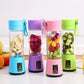 Portable 6 cuts Blender Home USB Rechargeable Electric Fruit Extractor Juice Blender Machine