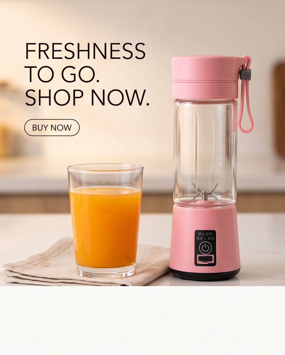 Portable 6 cuts Blender Home USB Rechargeable Electric Fruit Extractor Juice Blender Machine