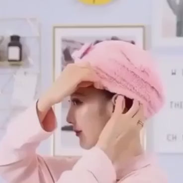 Premium Hair Drying Towel Cap.